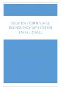 Solutions For Juvenile Delinquency 14th Edition Larry J. Siegel.docx