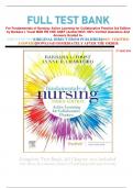 FULL TEST BANK For Fundamentals of Nursing: Active Learning for Collaborative Practice 3rd Edition by Barbara L Yoost MSN RN CNE ANEF (Author)With 100% Verified Questions And Answers Graded A+      