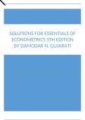 Solutions For Essentials of Econometrics 5th Edition by Damodar N. Gujarati.docx