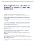 Barbering Exam Review Questions and Answers- CH.18 HAIRCOLORING AND LIGHTENING.