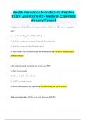 Health Insurance Florida 2-40 Practice Exam Questions #3 - Medical Expenses Already Passed