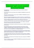 Maine Driver's Ed Permit Test Study Guide With 100&percnt; Correct Answers &vert;Guaranteed Success
