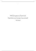 RBT_Competency_Exam_Packet_5.11.2020 Updated July 2023 Guaranteed Success