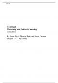 Test Bank Maternity and Pediatric Nursing 3rd Edition By Susan Ricci, Theresa Kyle, and Susan Carman Chapter 1 – 51
