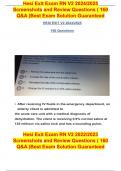 Hesi Exit Exam RN V2 2024/2025 Screenshots and Review Questions ( 160 Q&A )Best Exam Solution Guaranteed success Graded A+