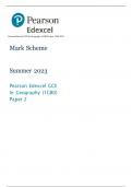 Pearson Edexcel GCE In Geography (1GB0) Paper 2 MS 2023