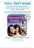 Test Bank for Maternal-Child Nursing 5th Edition by McKinney&comma; James&comma; Murray&comma; Nelson&comma; Ashwill Chapter 1-55&vert; Complete Guide A&plus;