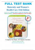Test Bank for Maternity & Women&rsquo;s Health Care 11th Edition by Lowdermilk&comma; ISBN&colon; 978-0323169189&comma; All Chapters Covered &vert; Complete Guide A&plus;