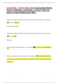 ANATOMY - STOTT PILATES EXAM QUESTIONS  WITH VERIFIED ANSWERS &lpar;LATEST UPDATE  2024&rpar; GUARANTEED PASS 100&percnt;