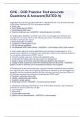 CHC - CCB Practice Test accurate Questions & Answers&lpar;RATED A&rpar;