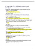 NURSE 420 EXAM 2 LEADERSHIP&period;&vert; VERIFIED SOLUTION