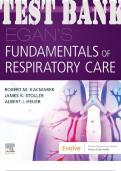 Egan's Fundamentals of Respiratory Care 12th Edition by Kacmarek , Stoller and Heuer Test Bank