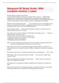 Starguard 5E Study Guide &vert; With complete solution &vert; Latest