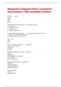 Starguard Lifeguard Exam &vert; questions and answers &vert; with complete solution
