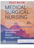 (Complete Test Bank for) Medical Surgical Nursing 10th Edition by Donna D Ignatavicius M Linda Workman Cherie Rebar N 