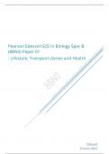 Pearson Edexcel AS Biology A Spec B Paper 1 June 2023 Final mark scheme
