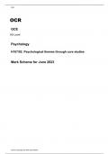 OCR AS Level  Psychology  H167/02  June 2023 FINAL MARK SCHEME : Psychological themes through core studies  