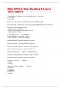 WGU C168-Critical Thinking & Logic &vert; 100&percnt; verified