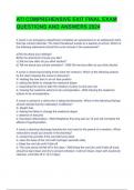 ATI COMPREHENSIVE EXIT FINAL EXAM QUESTIONS AND ANSWERS 2024