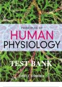 Test Bank for Principles of Human Physiology 6th Edition by Cindy Stanfield ISBN:9780134399416 Chapters 1-24 | Compete Guide A+