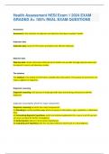 Health Assessment HESI Exam 1 2024 EXAM GRADED A&plus; 100&percnt; REAL EXAM QUESTIONS 