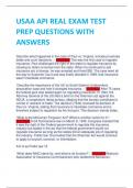 USAA API REAL EXAM TEST PREP QUESTIONS WITH ANSWERS