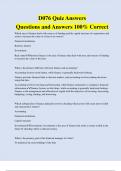D076 Quiz Answers Questions and Answers 100&percnt; Correct
