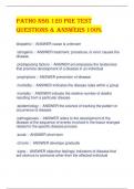 Patho NSG 120 Pre Test  Questions & Answers 100&percnt;