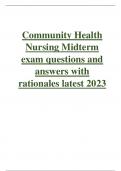 Community Health Nursing Midterm exam questions and explained answers 2023