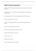 NOCTI Ag Productions 133 Questions with 100&percnt; Correct Answers &vert; Verified &vert; Updated 2024