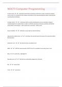 NOCTI Computer Programming 68 Questions with 100&percnt; Correct Answers &vert; Verified &vert; Updated 2024