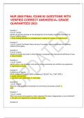 NUR 2868 FINAL EXAM 50 QUESTIONS WITH VERIFIED CORRECT ANSWERS&sol;A&plus; GRADE GUARANTEED 2023