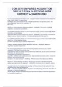 CON 2370 SIMPLIFIED ACQUISITION DIFICULT EXAM QUESTIONS WITH CORRECT ANSWERS 2023