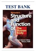 Test Bank for Memmler's Structure & Function of the Human Body 12th Edition by Barbara Janson Cohen, Kerry L. Hull ISBN:9781975138929 | Complete Guide A+