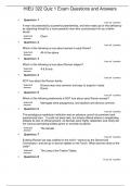 HIEU 322 Quiz 1 Exam Questions and Answers