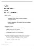 class notes on resources and development
