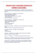 PRIVATE PILOT CHECKRIDE EXAM WITH  CORRECT SOLUTIONS RATED A&period;