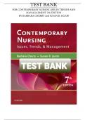 Test Bank For Contemporary Nursing Issues Trends And Management 7th Edition By Cherry And Jacob | Chapter 1-28|Complete Guide A+