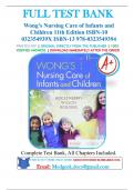 Test bank for Wong's Nursing Care of Infants and Children 11th Edition by Hockenberry, All Chapters 1-34 | Complete Guide A+