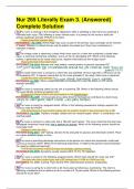 Nur 265 Literally Exam 3&period; &lpar;Answered&rpar; Complete Solution