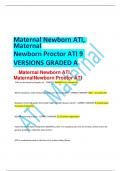 Maternal Newborn ATI&comma; Maternal Newborn Proctor ATI 9 VERSIONS GRADED A 