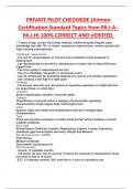 PRIVATE PILOT CHECKRIDE &lpar;Airmen  Certification Standard Topics from PA&period;I&period;A - PA&period;I&period;H&rpar; 100&percnt; CORRECT AND VERIFIED&period;
