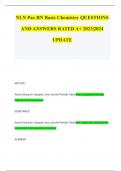NLN Pax RN Basic Chemistry QUESTIONS AND ANSWERS RATED A&plus; 2023&vert;2024 UPDATE