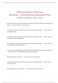 USPS 421 Window Clerk Exam Questions__Consisting Of 114 Questions With Correct Answers_2023 / 2024