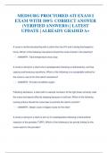 MED SURG PROCTORED ATI EXAM  WITH 100&percnt; CORRECT ANSWER  &lpar;VERIFIED ANSWERS&rpar; &vert; LATEST  UPDATE &vert; ALREADY GRADED A&plus;