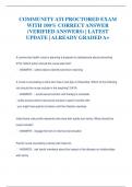 COMMUNITY ATI PROCTORED EXAM  WITH 100&percnt; CORRECT ANSWER  &lpar;VERIFIED ANSWERS&rpar; &vert; LATEST  UPDATE &vert; ALREADY GRADED A&plus;