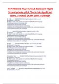 ATP PRIVATE PILOT CHECK RIDE &lpar;ATP Flight  School private pilot Check ride significant  items&period; &lpar;Archer&rpar; EXAM 100&percnt; VERIFIED&period;