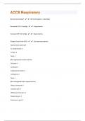 ACCS Respiratory&vert;374 Review &vert; Questions with 100&percnt; Correct Answers &vert; Verified&vert;109 Pages