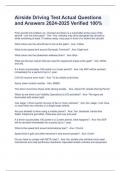 Airside Driving Test Actual Questions and Answers 2024-2025 Verified 100&percnt;