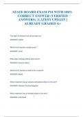 STATE BOARD EXAM PSI WITH 100&percnt;  CORRECT ANSWER &lpar;VERIFIED  ANSWERS&rpar; &vert; LATEST UPDATE &vert;  ALREADY GRADED A&plus;